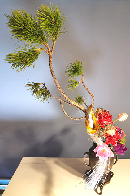 お正月の花材で